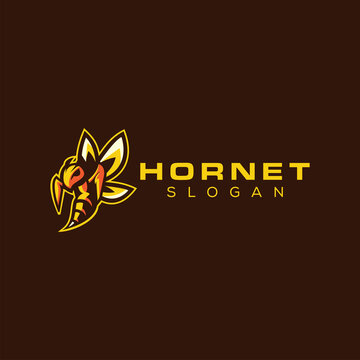 hornet bee gaming logo design