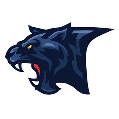 Black Panther Jaguar Head Logo Vector Sports Esports Mascot © vectorfarmer