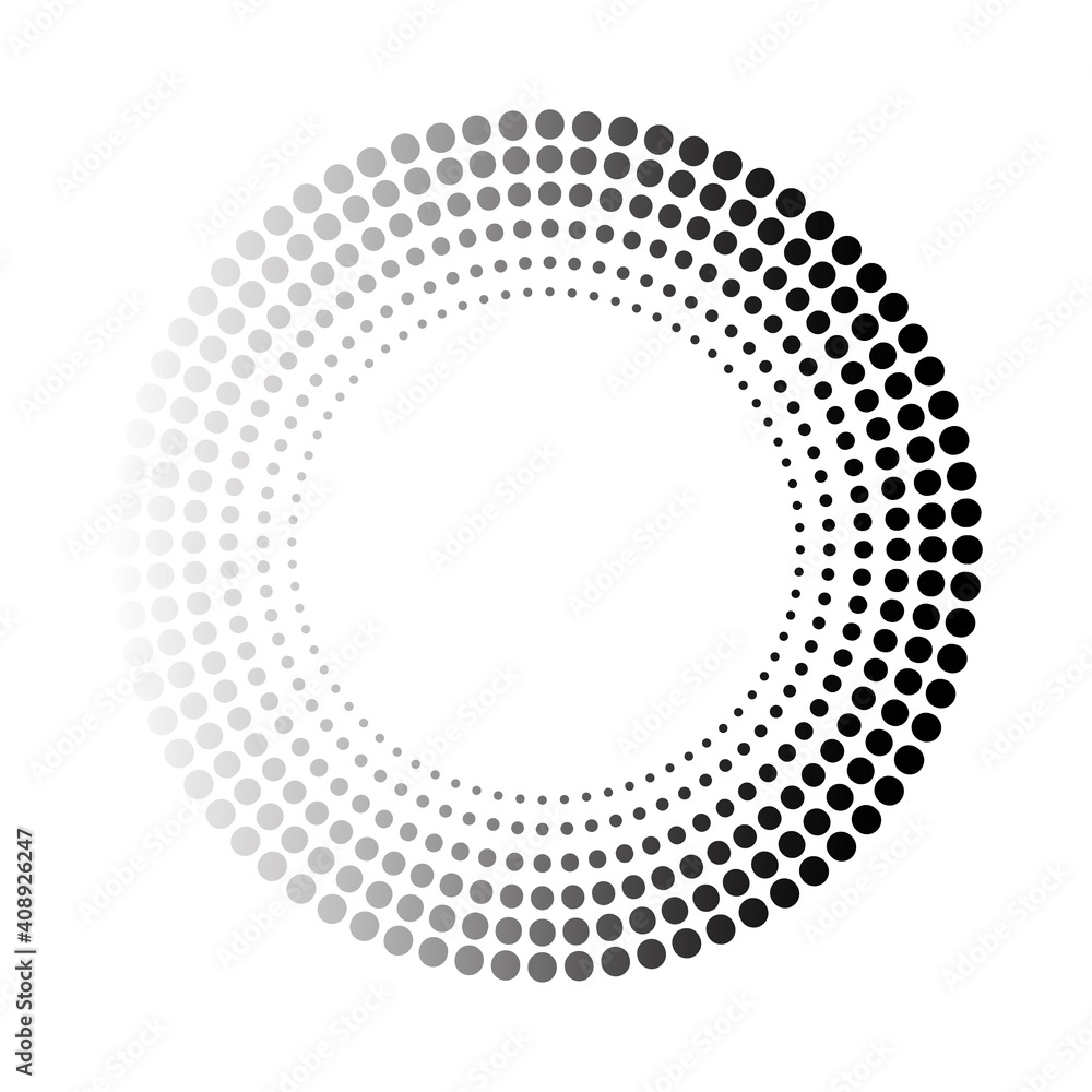 Aufkleber circles dots halftone for banner design. dot halftone gradient effect. stock image. eps 10.