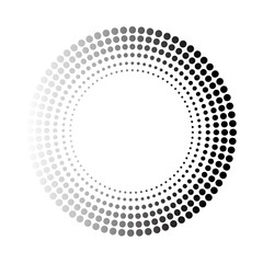 circles dots halftone for banner design. Dot halftone gradient effect. Stock image. EPS 10.