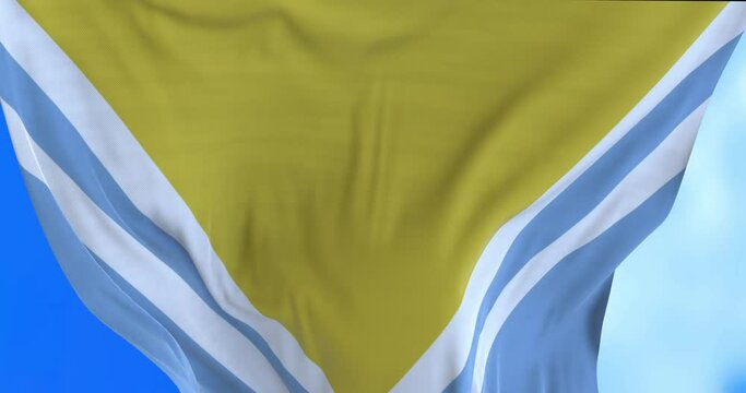 Seamless loop of Tuva Republic flag.