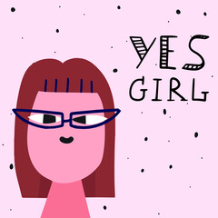 vector postcard - various portraits of women.Girls power poster for international women's day.Feminism - people with difference. Person plural.Flat style 2021.