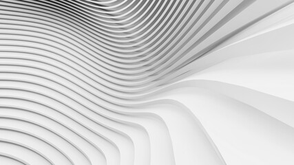Obraz premium Abstract Curved Shapes. White Circular Background.