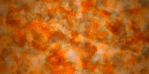 abstract fractal colorful orange copper beige khaki pumpkin marbled stone wall concete cement grunge image paint background bg texture wallpaper art frame sample illustration board