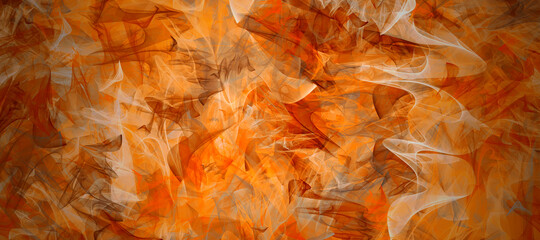Naklejka na ściany i meble abstract fractal colorful orange copper beige khaki pumpkin marbled stone wall concete cement grunge image paint background bg texture wallpaper art frame sample illustration board