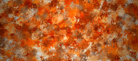 abstract fractal colorful orange copper beige khaki pumpkin marbled stone wall concete cement grunge image paint background bg texture wallpaper art frame sample illustration board