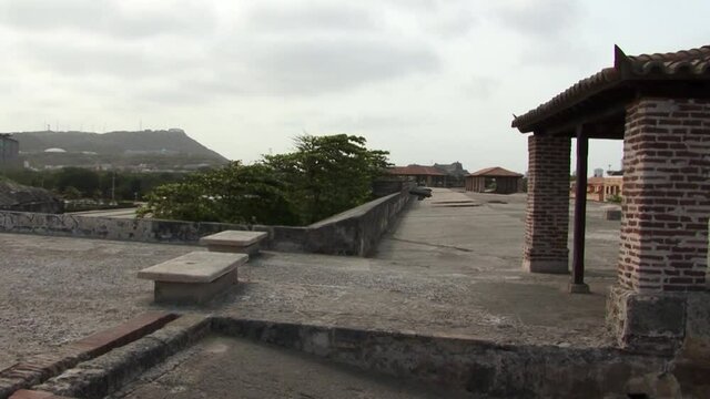 Inside the fortress of Castillo de San Felipe de Barajas, Cartagena, Colombia.