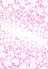 桜の花が一面に咲く和紙背景  vol.05