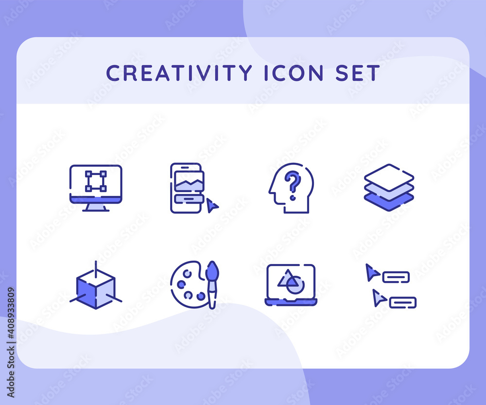 Poster creativity icon icons set collection collections package rectangle mobile apps layer art work shape 