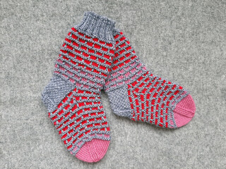 pair of knitted socks