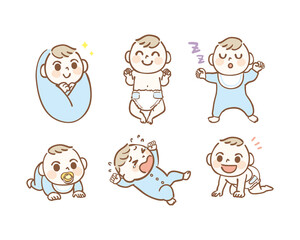 赤ちゃんのポーズセット