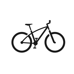 Fotobehang Bicycle icon vector isolated on white background. Vector illustration. - stock vector. bicycle icon vector design template. Bicycle outline icon © krustovin