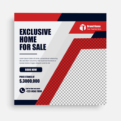 Real Estate Social Media Post Template, Editable Post Template Social Media Banners