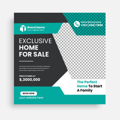 Real Estate Social Media Post Template, Editable Post Template Social Media Banners