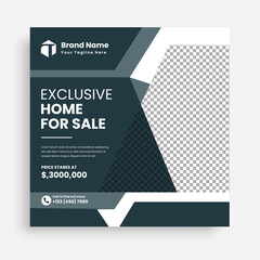 Real Estate Social Media Post Template, Editable Post Template Social Media Banners