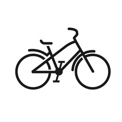 Fototapeta premium bicycle icon vector design template. Bicycle outline icon