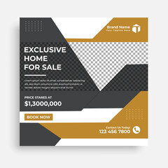 Real Estate Social Media Post Template, Editable Post Template Social Media Banners