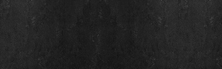Fototapeta Panorama of Dark grey black slate background or texture. Black granite slabs background obraz