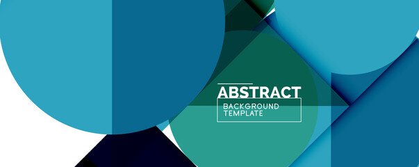 Clean minimal geometric abstract background with triangles and circles. Vector illustration for covers, banners, flyers and posters and other designs