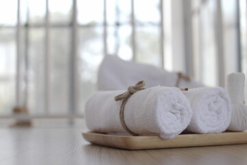 Spa accessories,Beautiful composition of spa , spa relax concept,  herbs for massage, beautiful sap...