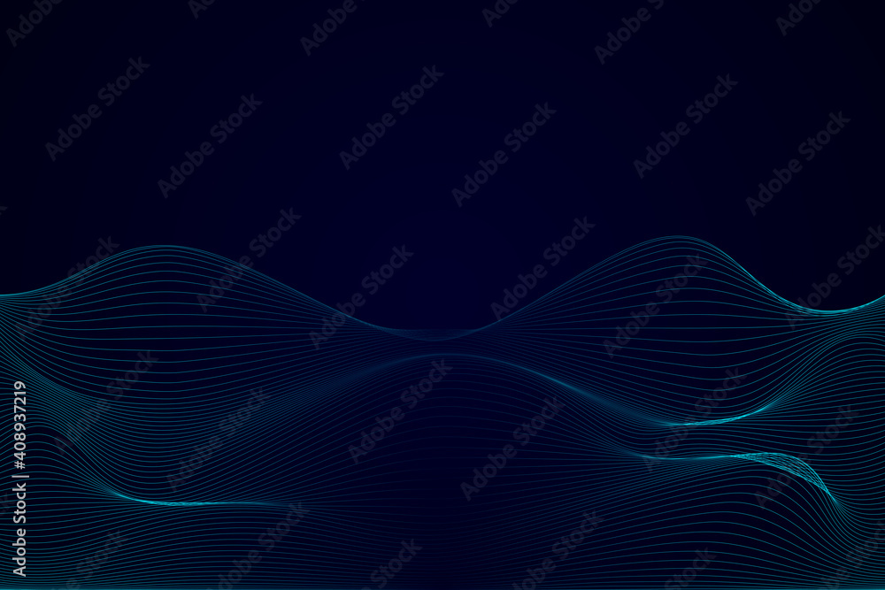 Poster abstract lines background with bglue wave