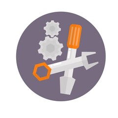 setting icon and screwdriver Graphic good for element design or website
