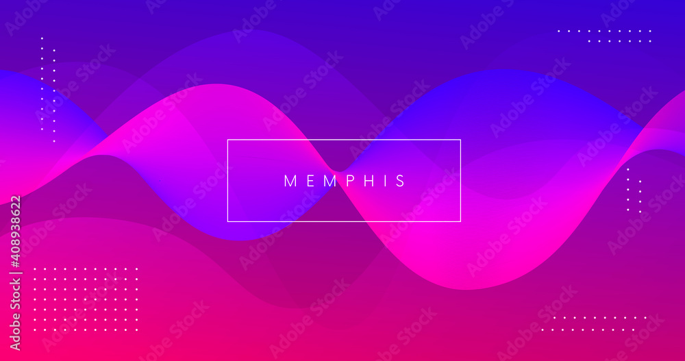 Poster Abstract background with 3d fluid wave shape. Modern minimal pattern. Futuristic colorful geometric backdrop.