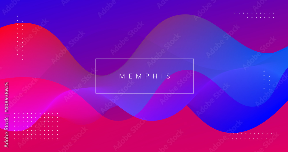 Poster Abstract background with 3d fluid wave shape. Modern minimal pattern. Futuristic colorful geometric backdrop.