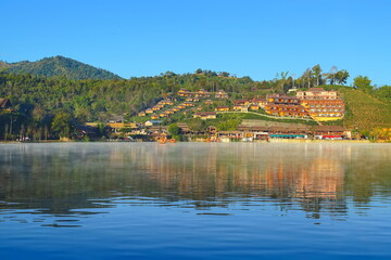 Fototapeta premium Beautiful village in nature Baan Rak Thai.