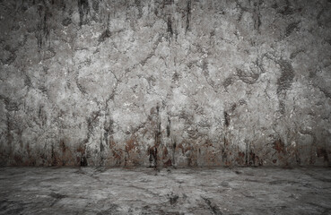 empty room, plaster wall, grey background