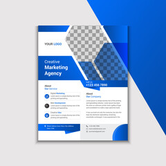 Corporate flyer, Business flyer template, IT company flyer. Modern corporate flyer, Flyer template layout design