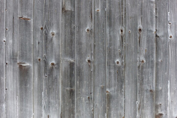 Closeup of old gray board wooden wall texture or background