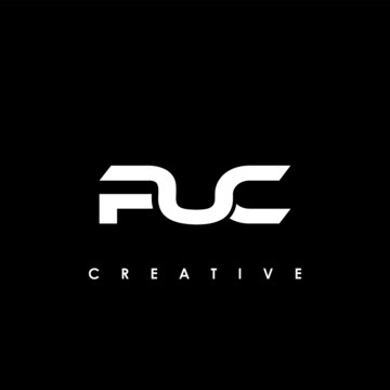 PUC Letter Initial Logo Design Template Vector Illustration