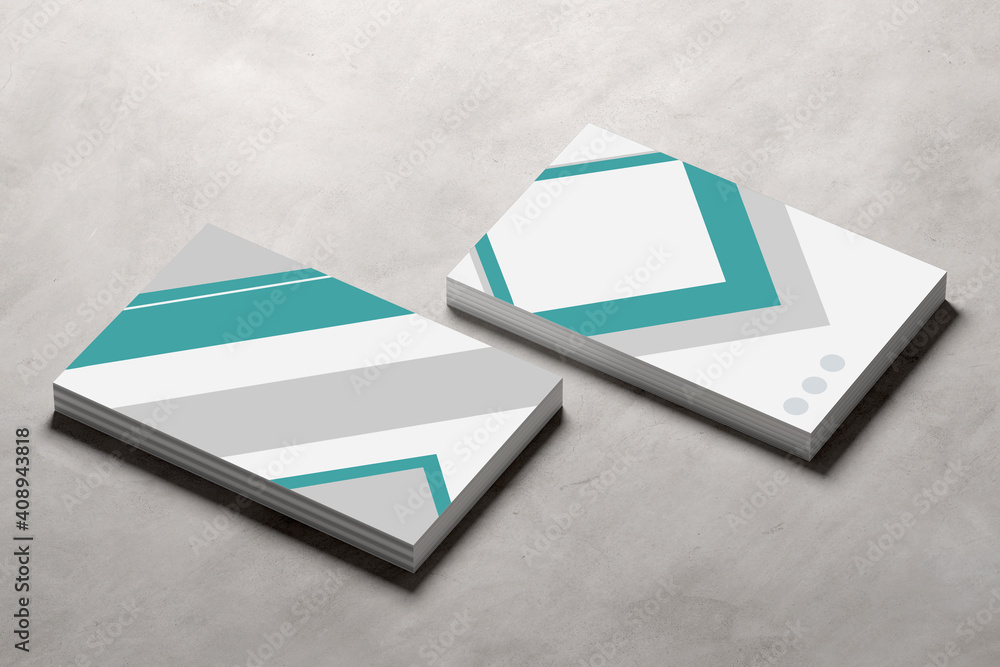 Aufkleber mock up of businesscard on a concrete background - 3d rendering