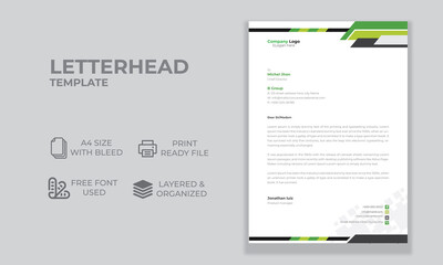  Modern Abstract Simple Clean Business Letterhead Template Design 