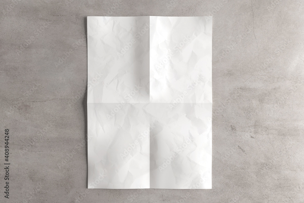 Poster a4 paper sheet mock up - 3d rendering