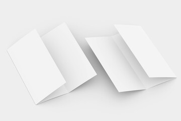 Trilold brochure leaflet presentation mock up