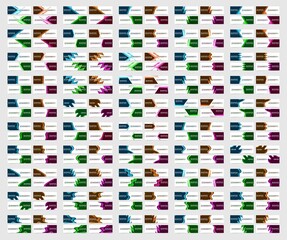 Mega set of abstract banners design. Collection of web banner template. modern template design for web, ads, flyer, poster with 4 different colors vector illustration