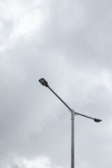street lamp on blue sky