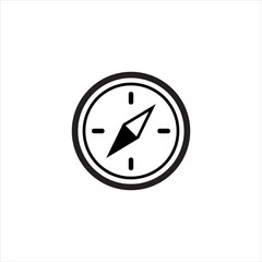 compass icon logo template black white