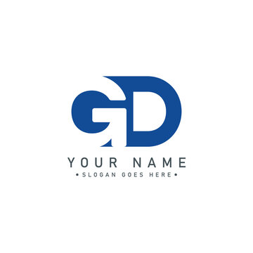 Initial Letter GD Logo - Minimal Vector Design