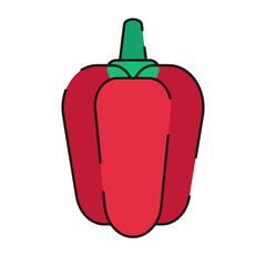 Vegetable Icon. Bell pepper Icon.