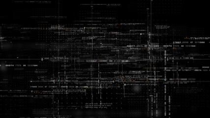 Futuristic simulation of 5G network concept, artificial intelligence deep learning performing analytic computational head up display