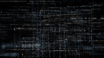 Futuristic simulation of 5G network concept, artificial intelligence deep learning performing analytic computational head up display