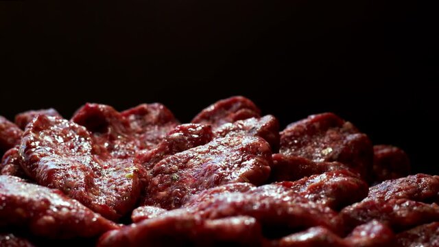 Raw Uncooked Food Meatballs Detail 