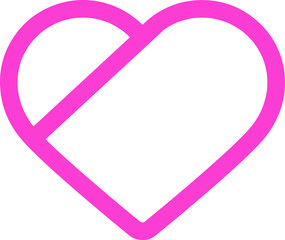 Heart vector icons. love symbols isolated. Modern outline style icons collection.