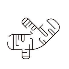 Vegetable Line Icon. Ginger Icon.