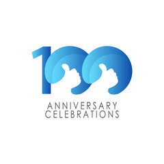 100 Years Anniversary Celebration Vector Template Design Illustration