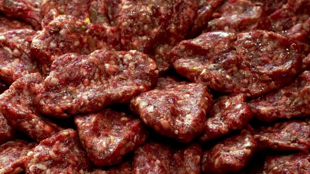 Raw Uncooked Food Meatballs Detail 