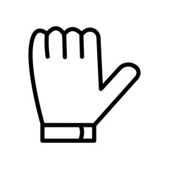 Gloves, American football line icon. simple design editable. Design template vector